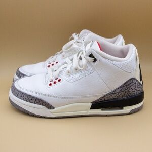 Jordan 3 Retro Mid White Cement Reimagined Shoes DM0967-100 Youth Size 5.5Y